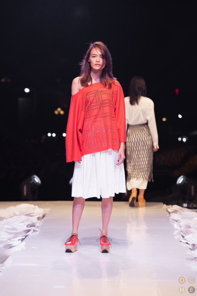 Kimono style top with laser detailing