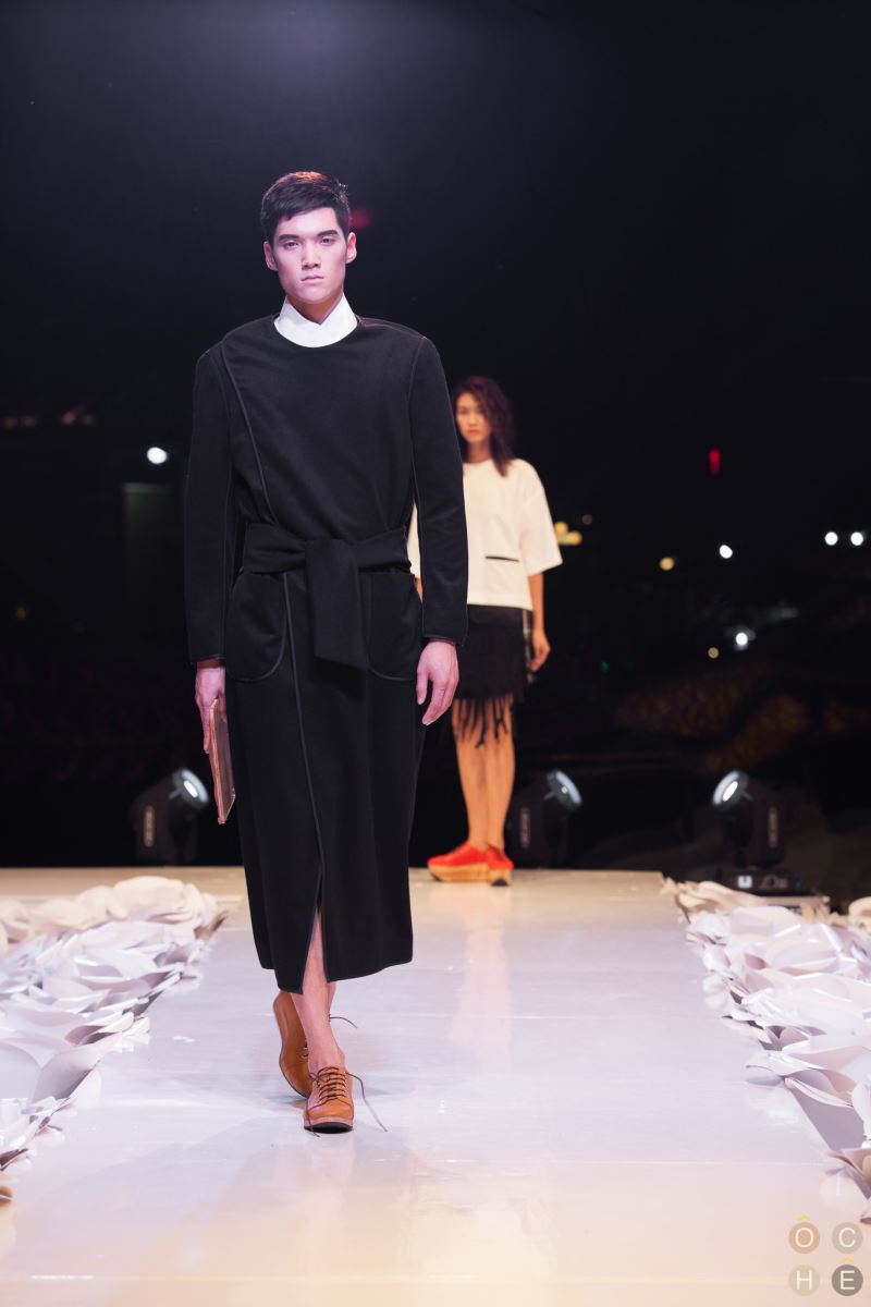 Long wool blend black belted coat wool.