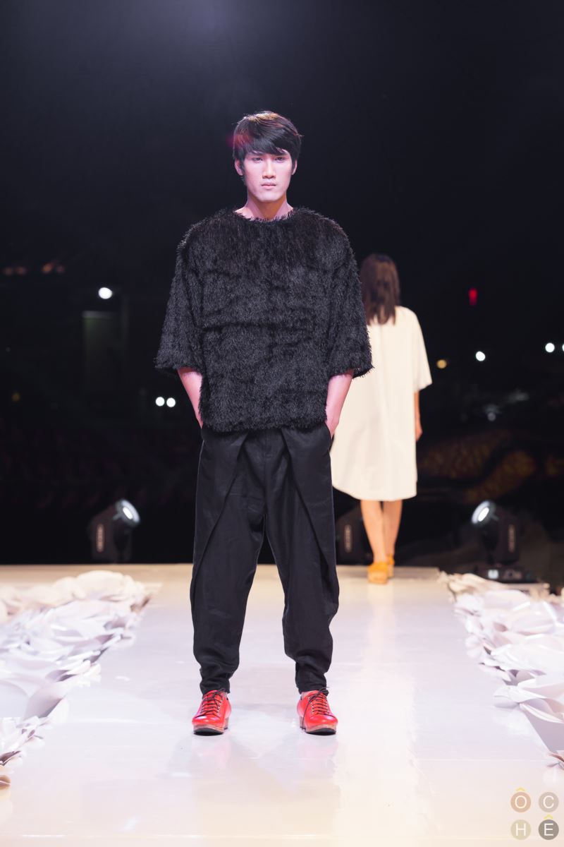 Black soft furry top